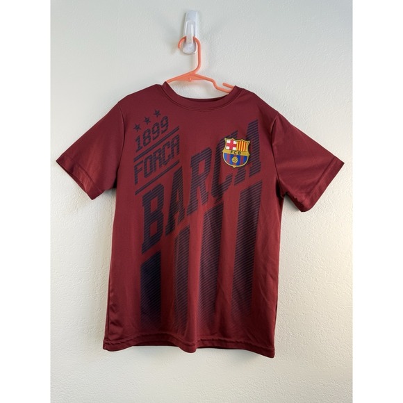 HKY Sportswear Other - FC Barcelona Youth Medium M/M Shirt Burgundy 1899 Barca Soccer Tee